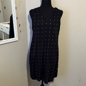 Old Navy Black Mini Dress with Gold Dot Print